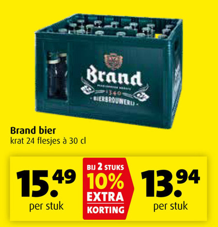 Brand   krat bier folder aanbieding bij  Boni - details