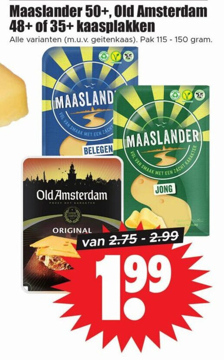 Old Amsterdam   kaasplakken folder aanbieding bij  Dirk - details