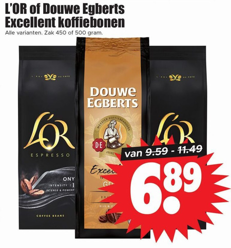 Douwe Egberts L Or   koffiebonen folder aanbieding bij  Dirk - details