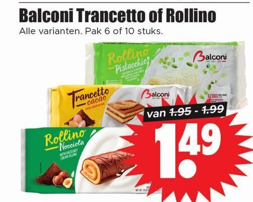 Balconi   koek folder aanbieding bij  Dirk - details