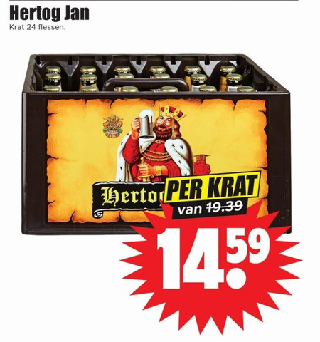 Hertog Jan   krat bier folder aanbieding bij  Dirk - details