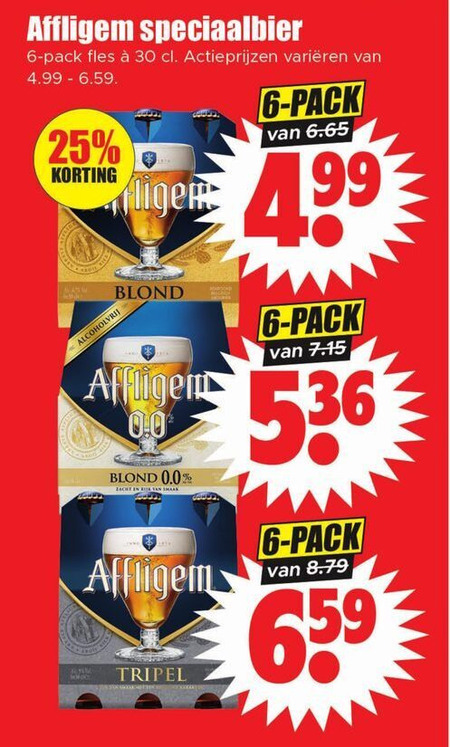 Affligem   speciaalbier folder aanbieding bij  Dirk - details