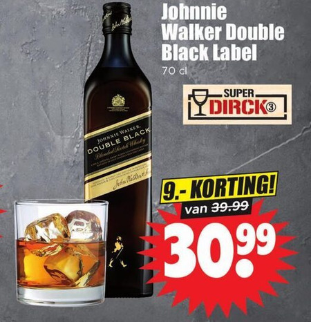 Johnnie Walker   whisky folder aanbieding bij  Dirk - details