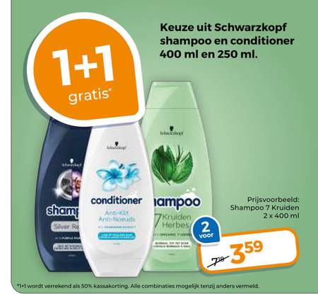 Schwarzkopf   conditioner, shampoo folder aanbieding bij  Trekpleister - details