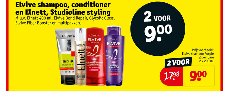 Elnett   haargel, conditioner folder aanbieding bij  Kruidvat - details