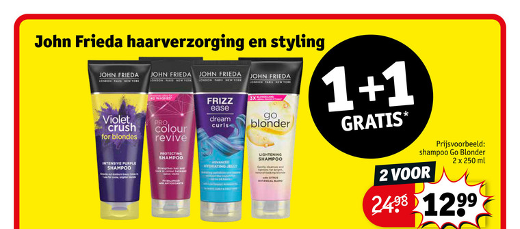 John Frieda   shampoo, conditioner folder aanbieding bij  Kruidvat - details