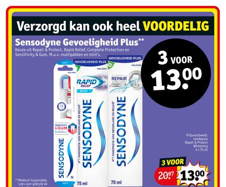 Sensodyne   tandpasta folder aanbieding bij  Kruidvat - details