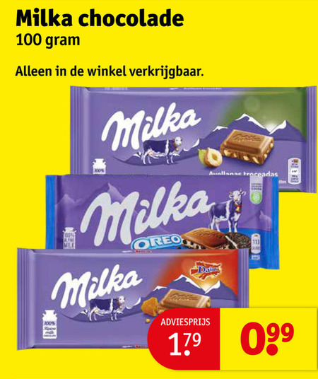 Milka   chocolade folder aanbieding bij  Kruidvat - details