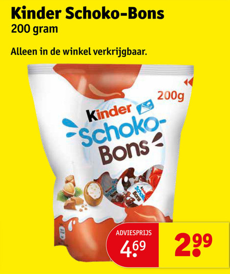 Kinder   chocolade folder aanbieding bij  Kruidvat - details