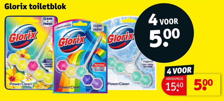 Glorix   toiletblok folder aanbieding bij  Kruidvat - details