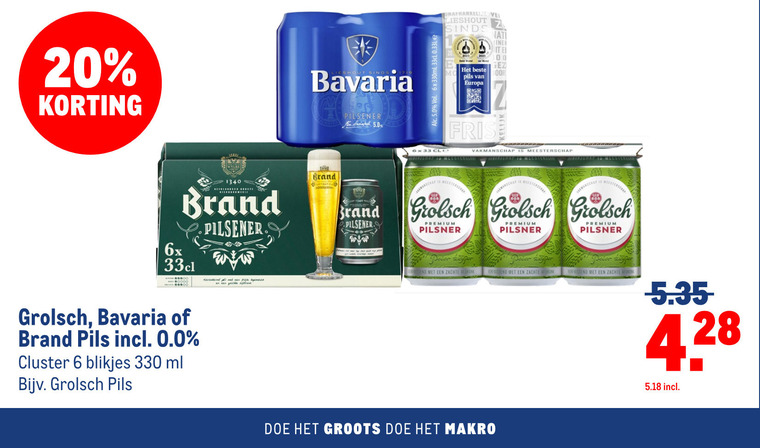 Bavaria   blikje bier folder aanbieding bij  Makro - details