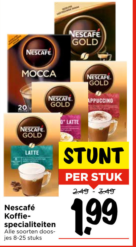 Nescafe   oploskoffie folder aanbieding bij  Vomar - details