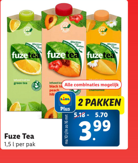 Fuze Tea   ice tea folder aanbieding bij  Lidl - details