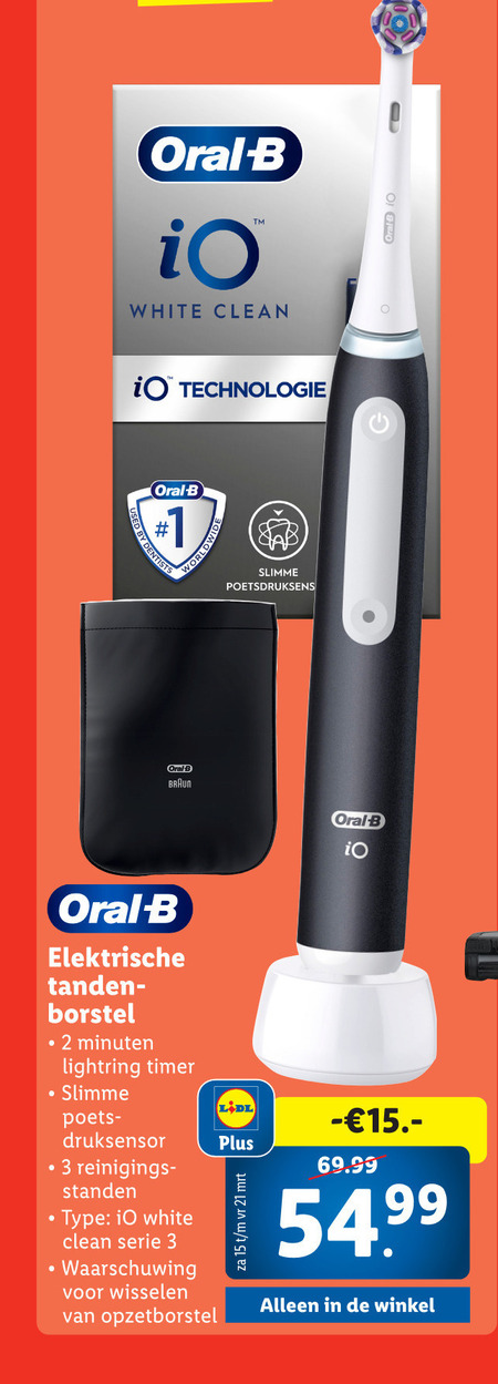 Braun Oral-B   electrische tandenborstel folder aanbieding bij  Lidl - details