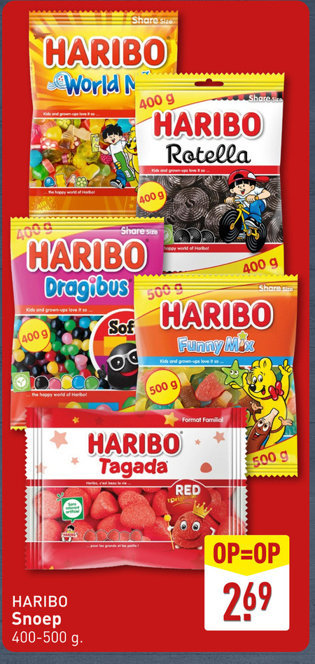 Haribo   snoep folder aanbieding bij  Aldi - details