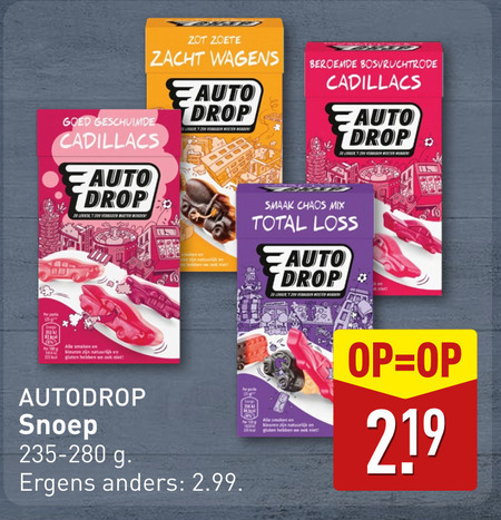 Autodrop   snoep folder aanbieding bij  Aldi - details