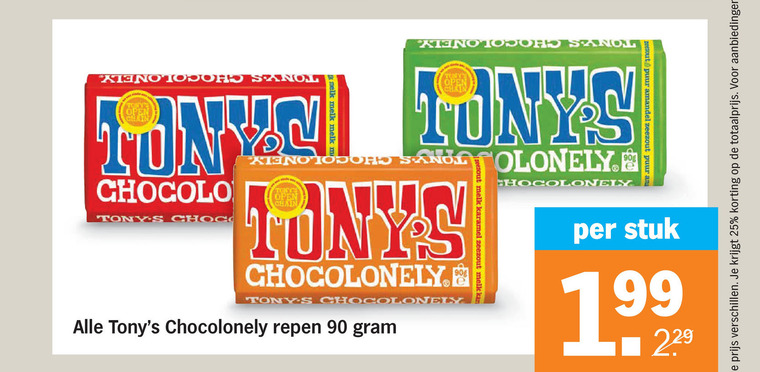 Tony Chocolony   chocolade folder aanbieding bij  Albert Heijn - details