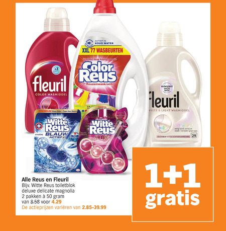 Fleuril   wasmiddel folder aanbieding bij  Albert Heijn - details