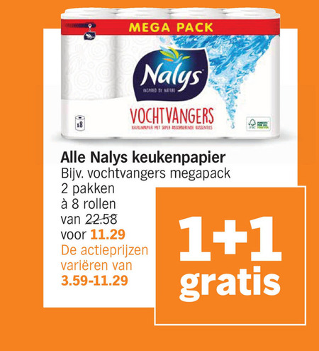 Nalys   keukenpapier folder aanbieding bij  Albert Heijn - details