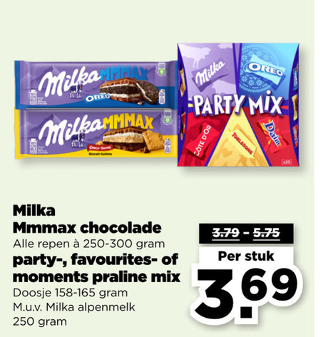 Milka   chocolade folder aanbieding bij  Plus - details