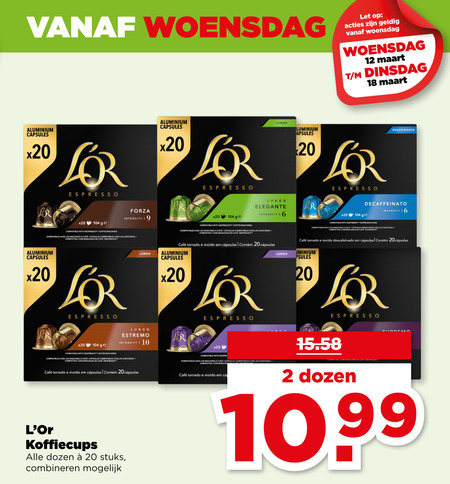 Douwe Egberts L Or   koffiecups folder aanbieding bij  Plus - details