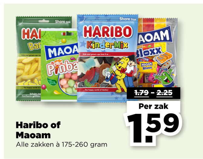 Haribo   snoep folder aanbieding bij  Plus - details