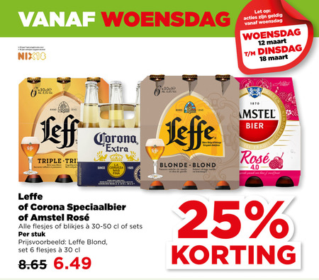 Leffe   blikje bier, speciaalbier folder aanbieding bij  Plus - details