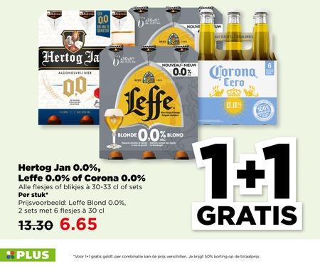 Corona   alcoholvrij bier folder aanbieding bij  Plus - details