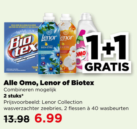 Biotex   wasverzachter, wasmiddel folder aanbieding bij  Plus - details