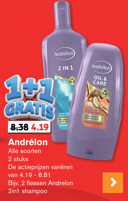 Andrelon   conditioner, shampoo folder aanbieding bij  Hoogvliet - details