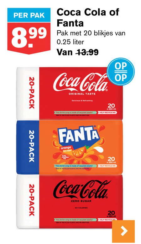 Coca-Cola   frisdrank, cola folder aanbieding bij  Hoogvliet - details