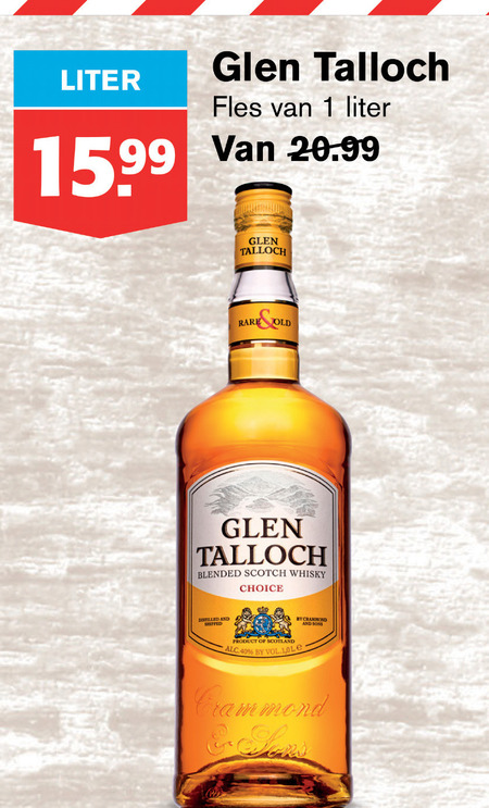 Glen Talloch   whisky folder aanbieding bij  Hoogvliet - details