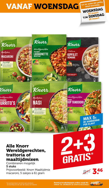 Knorr   maaltijdmix folder aanbieding bij  Coop - details