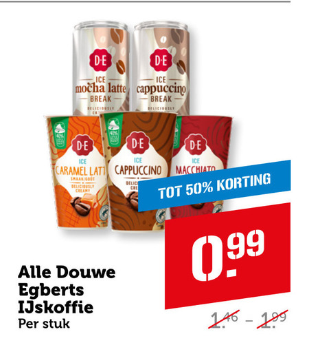 Douwe Egberts   ijskoffie folder aanbieding bij  Coop - details