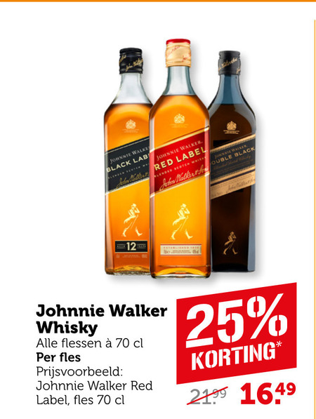 Johnnie Walker   whisky folder aanbieding bij  Coop - details