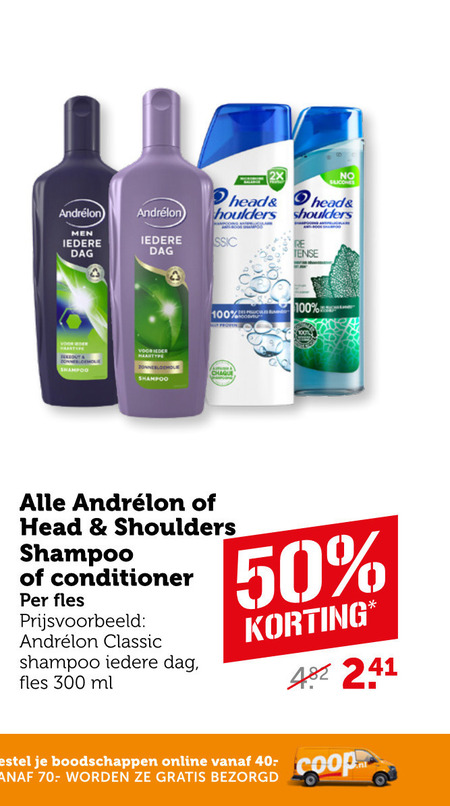 Head and Shoulders   shampoo, conditioner folder aanbieding bij  Coop - details