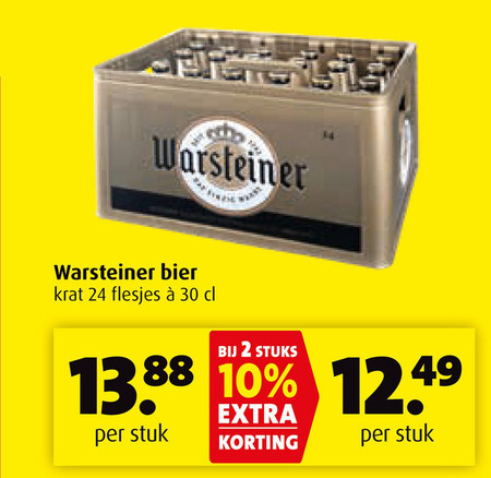 Warsteiner   krat bier folder aanbieding bij  Boni - details