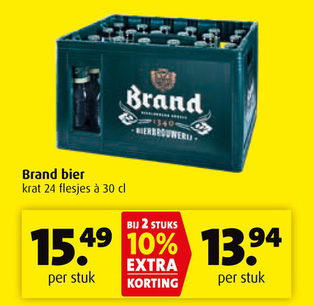 Brand   krat bier folder aanbieding bij  Boni - details