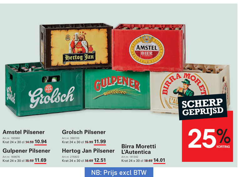 Gulpener   krat bier folder aanbieding bij  Sligro - details