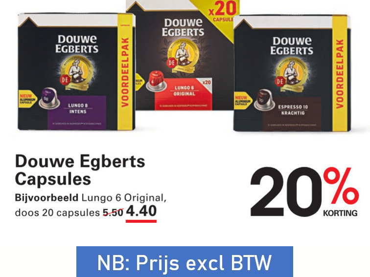 Douwe Egberts   koffiecups folder aanbieding bij  Sligro - details