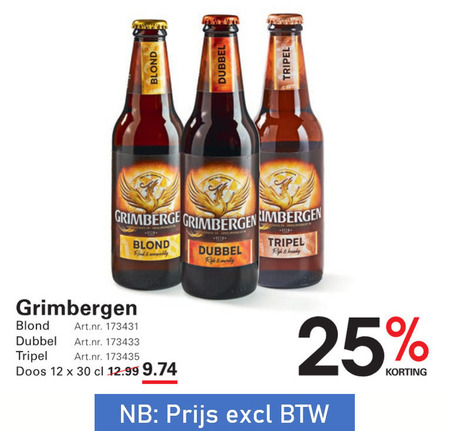 Grimbergen   speciaalbier folder aanbieding bij  Sligro - details