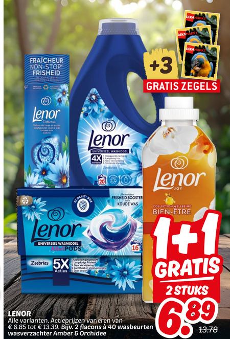 Lenor   wasmiddel, wasverzachter folder aanbieding bij  Dekamarkt - details