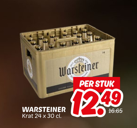 Warsteiner   krat bier folder aanbieding bij  Dekamarkt - details