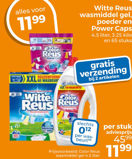 Witte Reus   wasmiddel folder aanbieding bij  Trekpleister - details