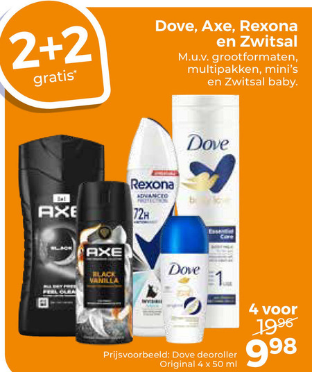 Dove   deodorant folder aanbieding bij  Trekpleister - details