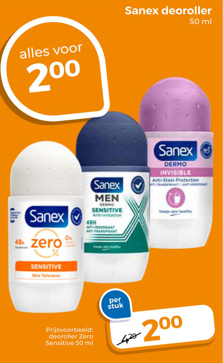 Sanex   deodorant folder aanbieding bij  Trekpleister - details