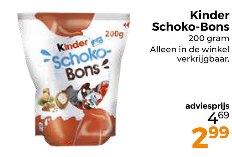 Kinder   chocolade folder aanbieding bij  Trekpleister - details