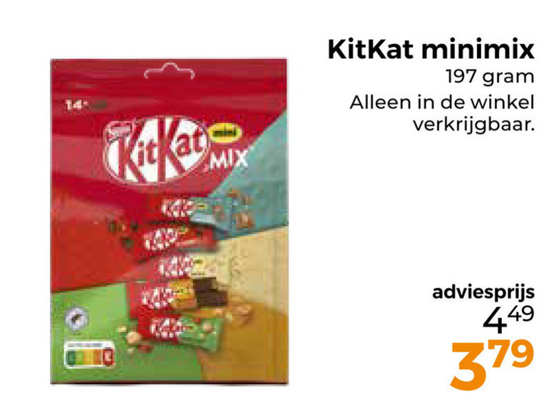 KitKat   mini chocoladerepen folder aanbieding bij  Trekpleister - details