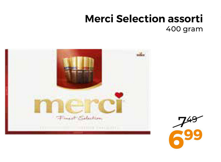 Merci   chocolade folder aanbieding bij  Trekpleister - details