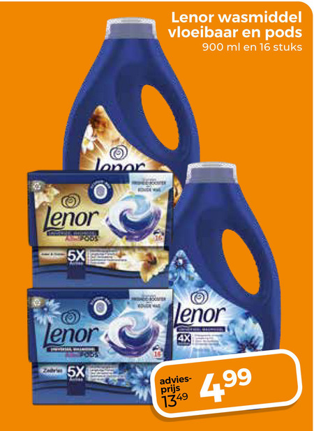 Lenor   wasmiddel folder aanbieding bij  Trekpleister - details